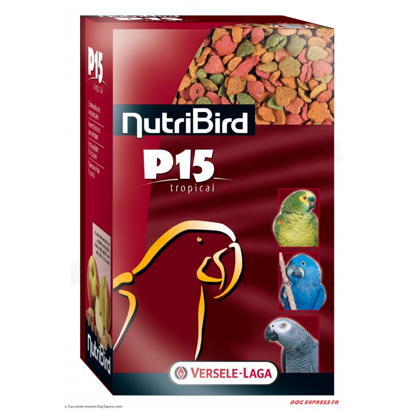 NutriBird P15 Tropical - Versele Laga - perroquets - multicolor pellets