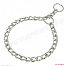 Collier chaîne maille ronde en acier chromé