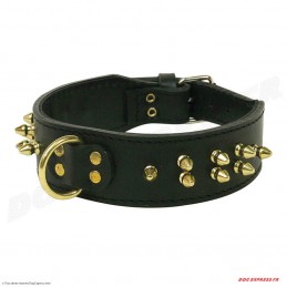 Collier Cuir Attila Noir