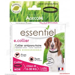 Collier Antiparasitaire ESSENTIEL Chien Noir