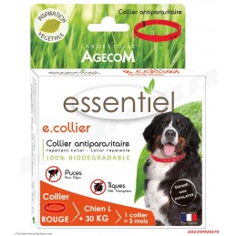 Collier Antiparasitaire ESSENTIEL Chien Rouge