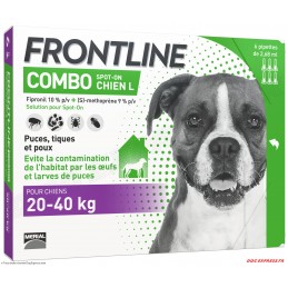 FRONTLINE COMBO Pipettes antiparasitaires Chien L