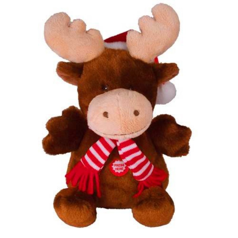 Peluche sonore Renne de Noël 