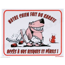 Panneau chien Karate