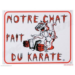 Panneau Chat Karate